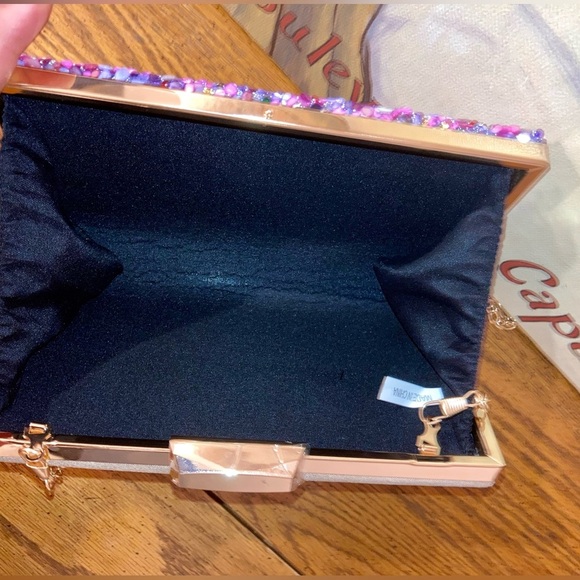 Embellished Crossbody/Clutch NWOT Purples, Pink and Rhinestones - - Picture 9 of 16